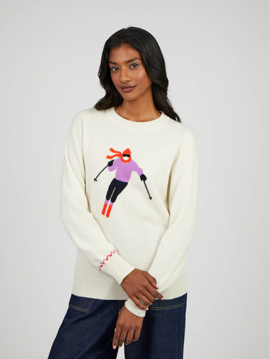 Cocoa Cashmere Skier Sweater - Off White