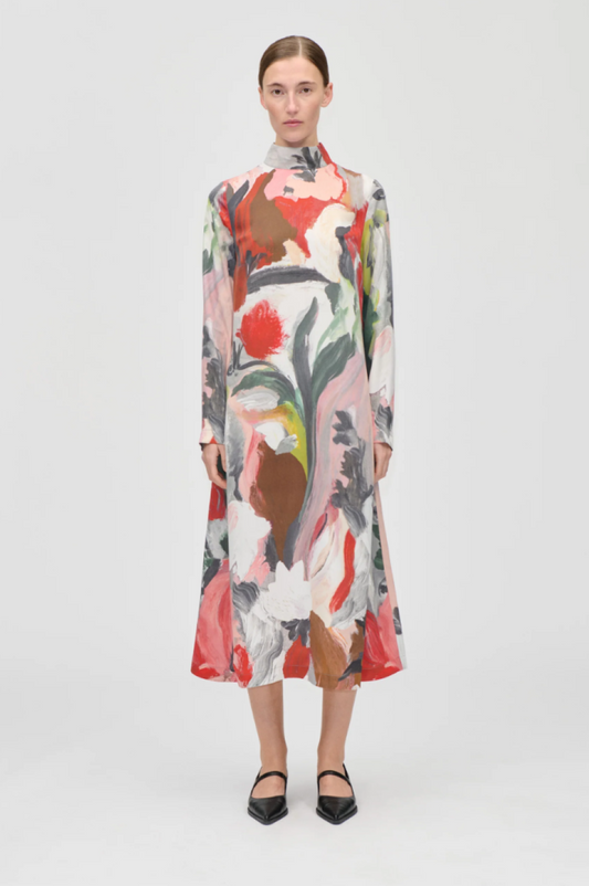 Stine Goya Long Sleeve Midi Dress - My Garden