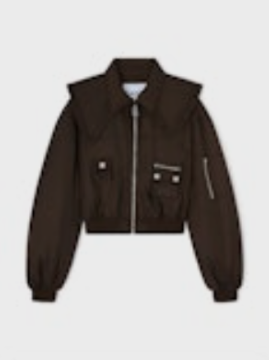 Ganni Duchesse Nylon Bomber Jacket - Demitasse