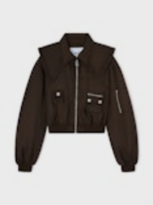 Ganni Duchesse Nylon Bomber Jacket - Demitasse