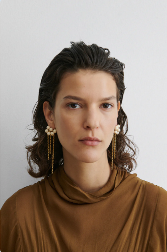 Rachel Comey Bauble Mesh Earrings - Ivory