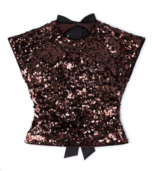 Ganni Velvet Sequins Top - Demitasse
