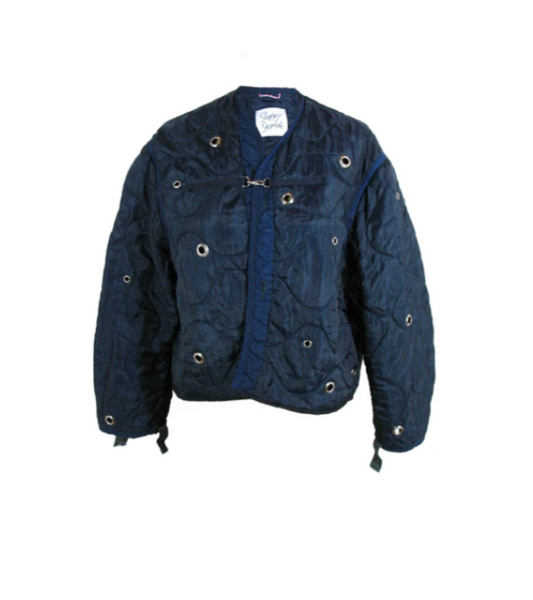 Sloppy Seconds Liner Jacket with Grommets - Navy