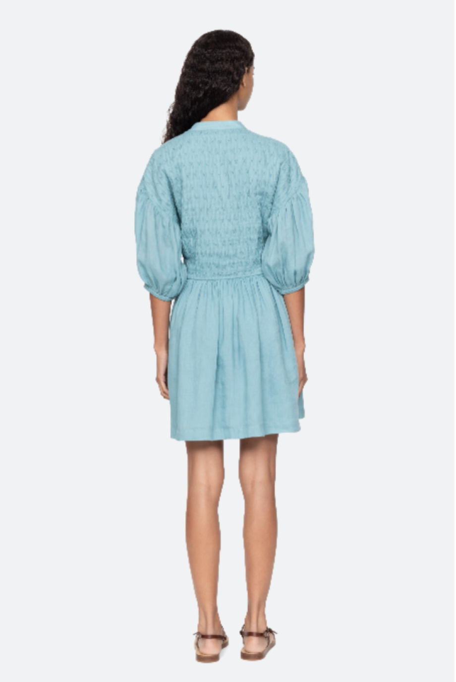 Sea-NY Violet Belted Mini Dress - Blue