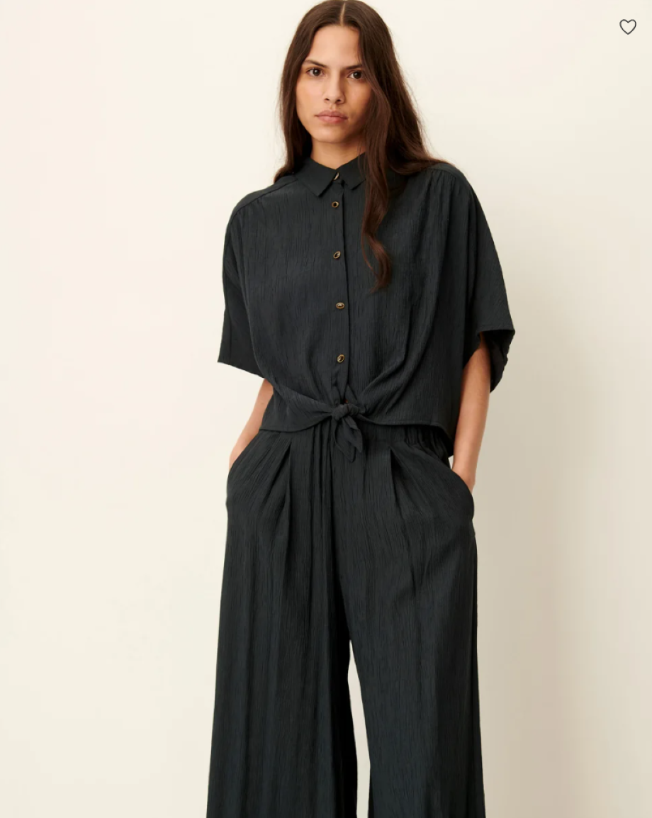 Sessun Alfassa Knotted Shirt - Smoke Green