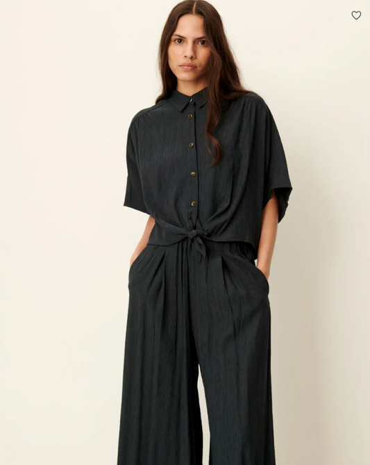 Sessun Alfassa Knotted Shirt - Smoke Green