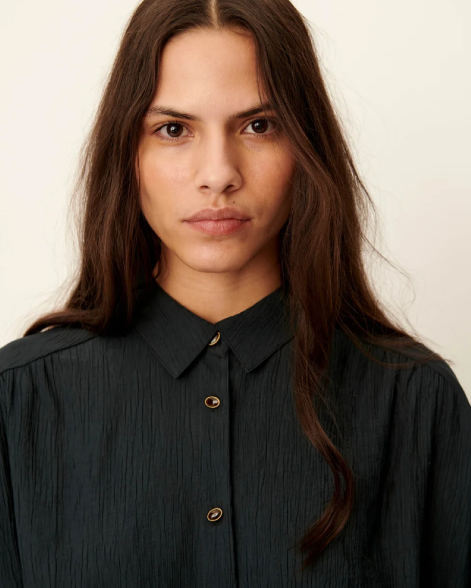 Sessun Alfassa Knotted Shirt - Smoke Green