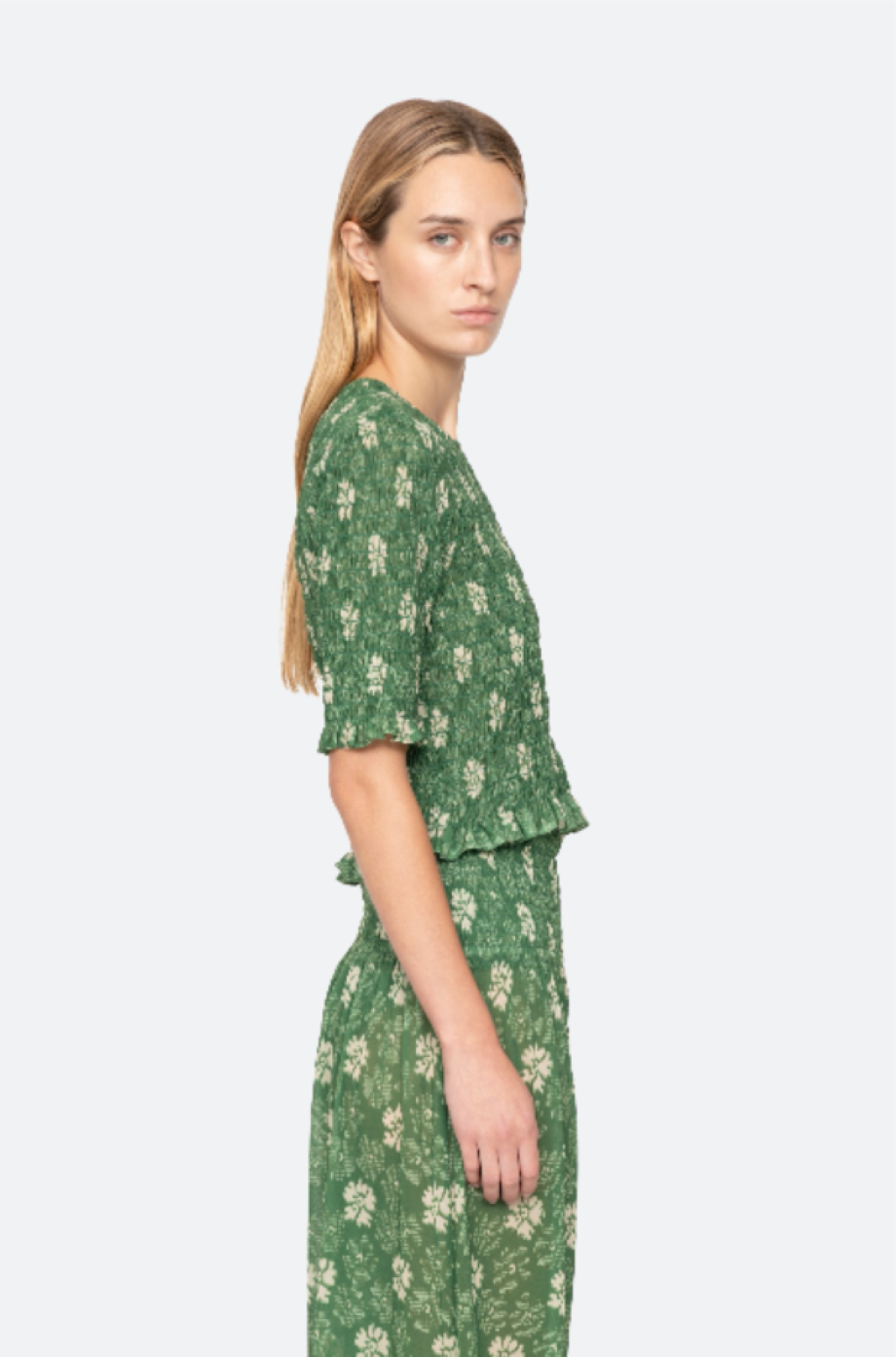 Sea-NY Gloria Print Top - Green