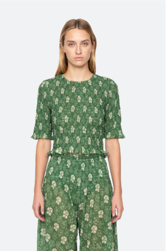 Sea-NY Gloria Print Top - Green
