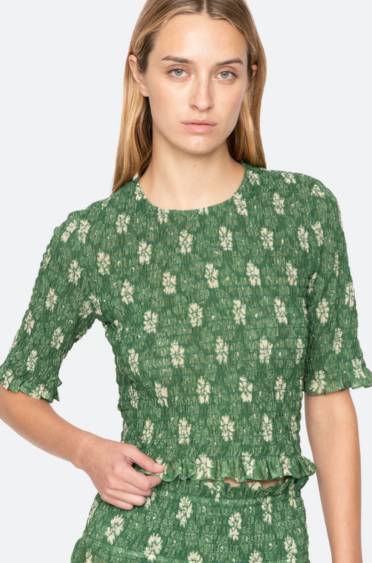 Sea-NY Gloria Print Top - Green