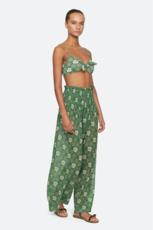 Sea-NY Gloria Print Pants - Green