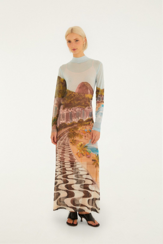 Farm Rio Copacabana Beach Maxi Dress - Multi