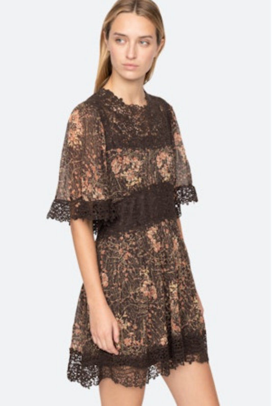 Sea-NY Luisa Mini Dress - Brown
