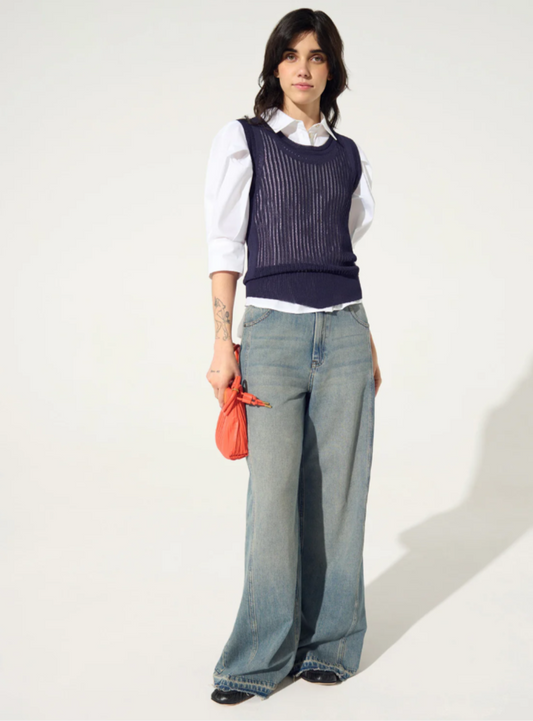 Cotélac Knit Tank Top - Cassis