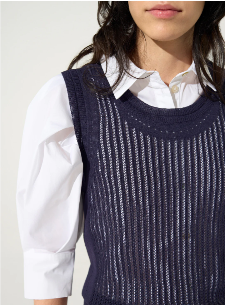 Cotélac Knit Tank Top - Cassis