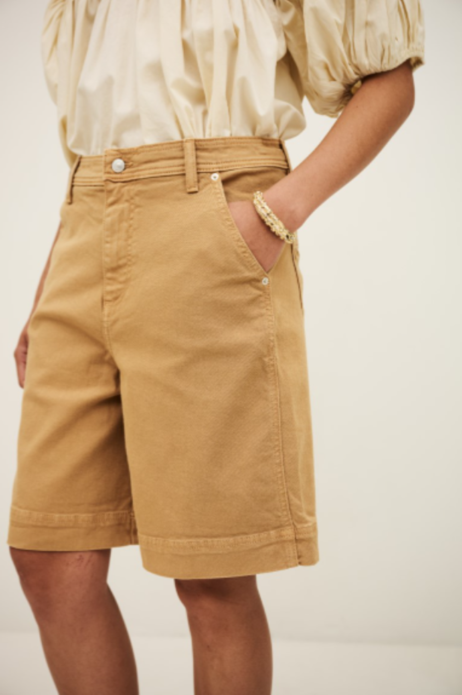 ba&sh Todd Bermuda Shorts - Camel