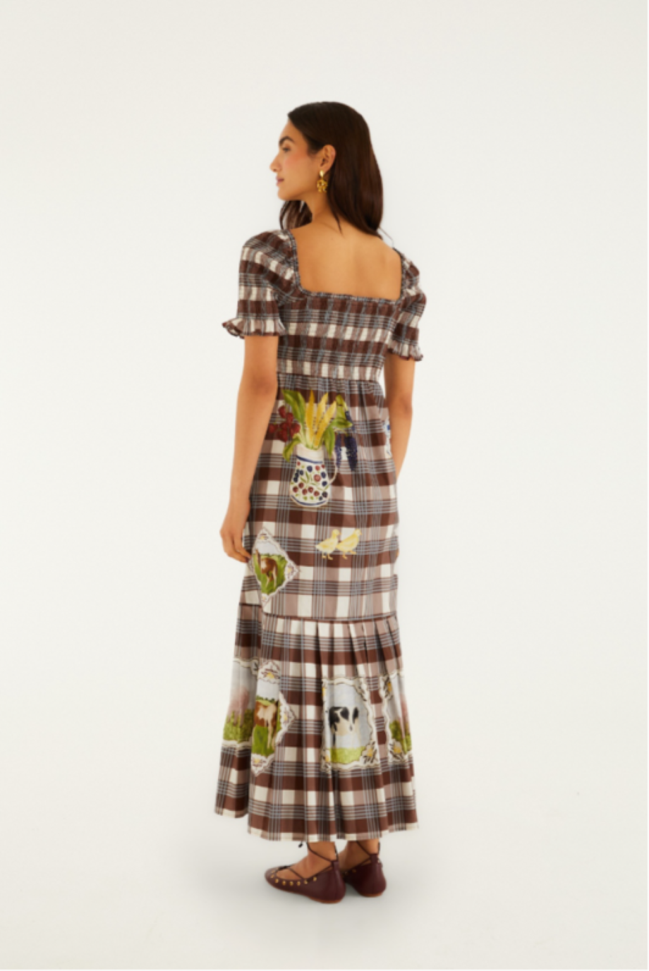 Farm Rio Country Table Maxi Dress - Tartan