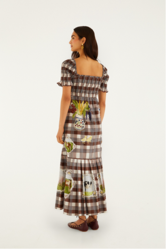 Farm Rio Country Table Maxi Dress - Tartan