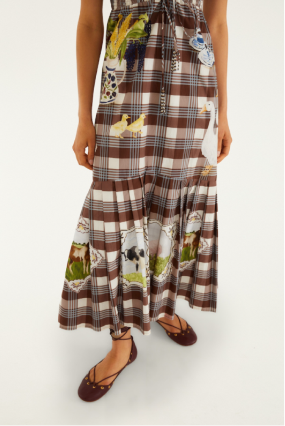 Farm Rio Country Table Maxi Dress - Tartan