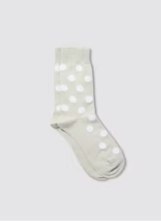 Maria la Rosa Dotty Sock - Perlino