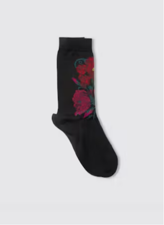 Maria la Rosa Lotus Flower Sock - Black