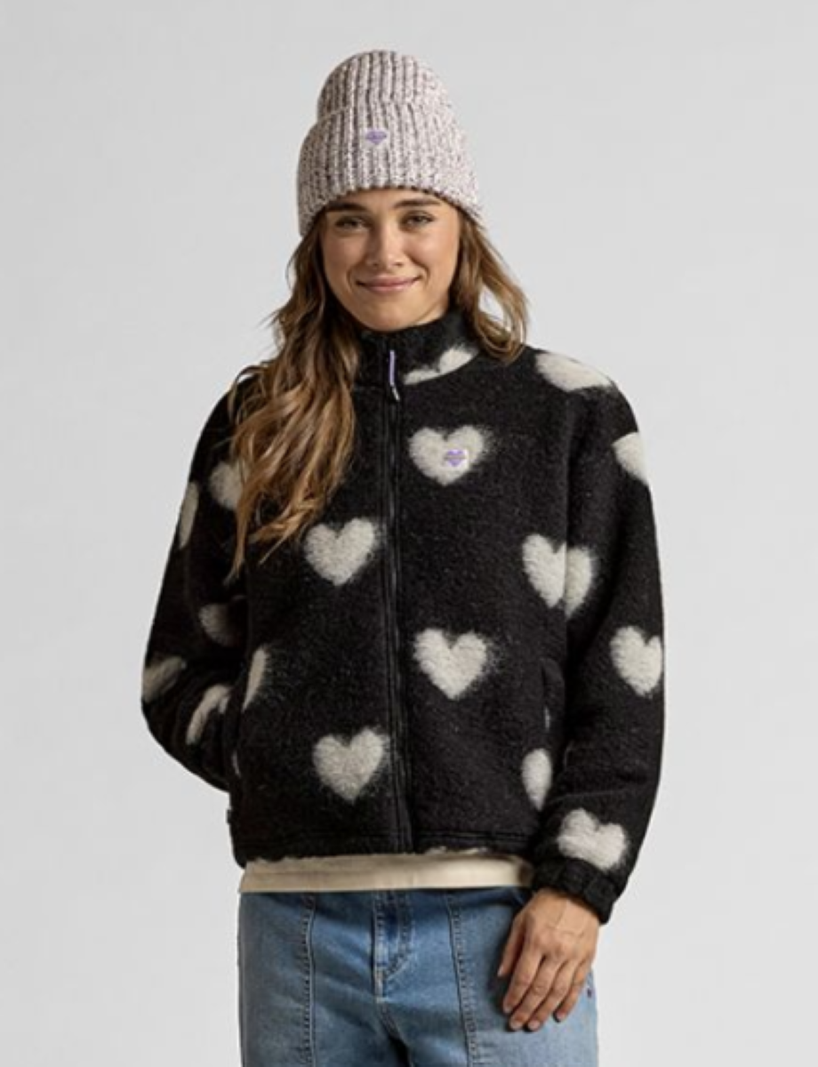 Maloja MonduliM Wool Fleece Jacket - Deep Black Hearts