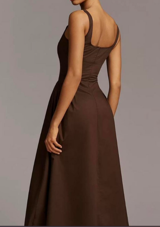 Faithfull the Brand Marcella Midi Dress - Espresso