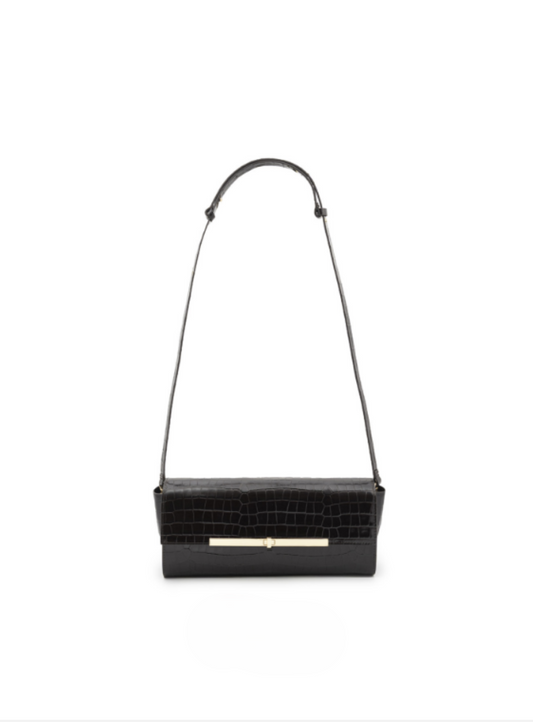 Alysi Embossed Clutch - Black