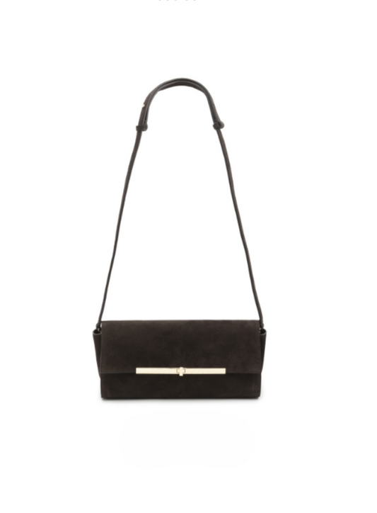 Alysi Suede Clutch - Chocolate