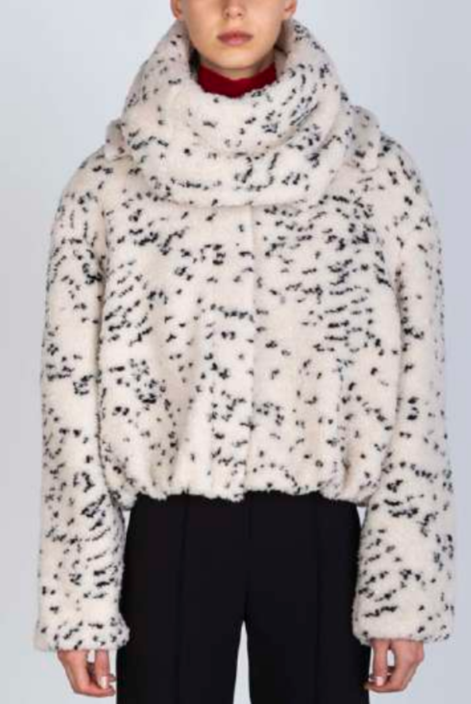 Alysi Fleece Bomber - Dalmatian