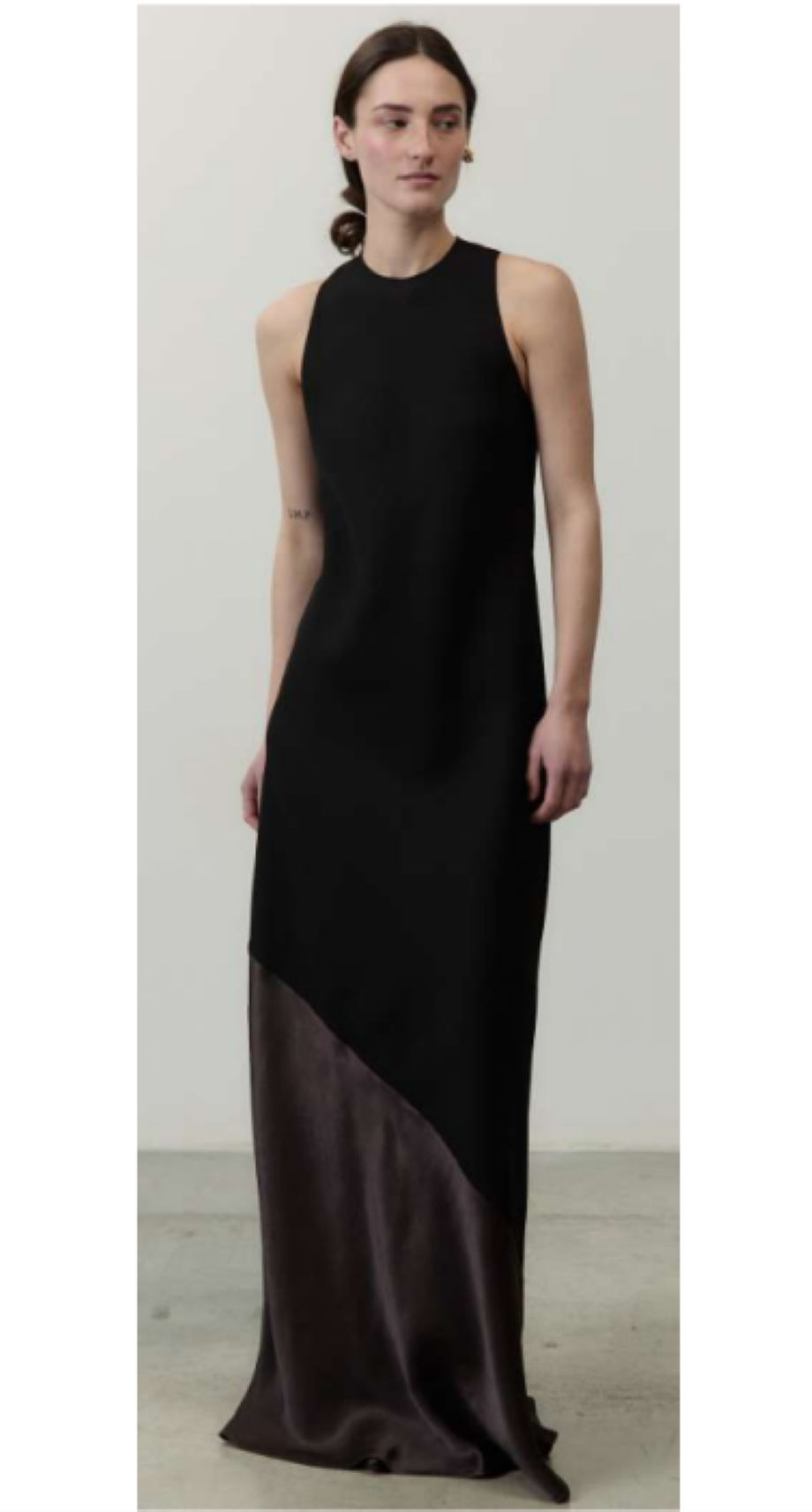 Alysi Maxi Dress - Black/Chocolate