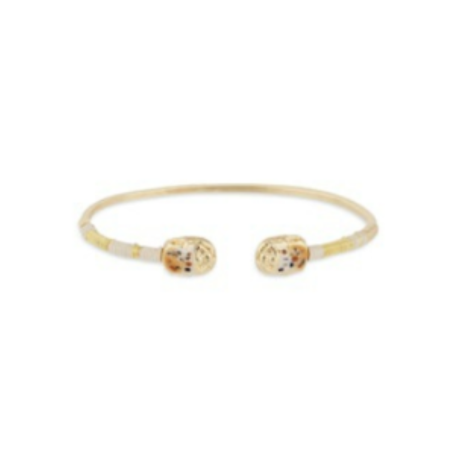 Gas Bijoux Scarab Duality Enamel Bracelet - Brown/Multi