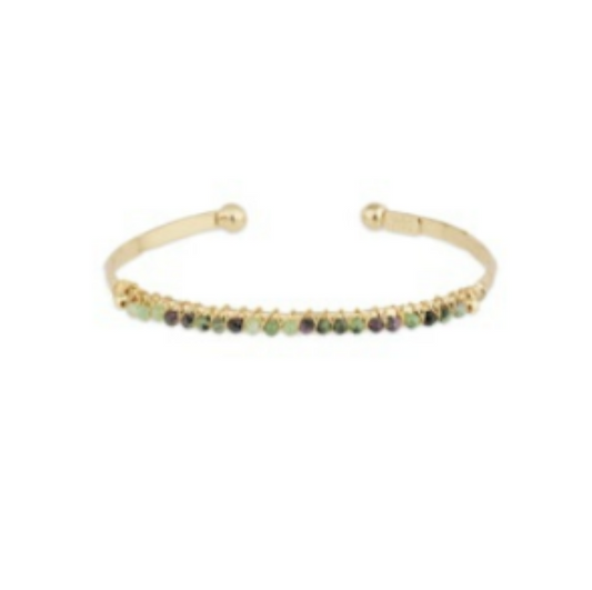 Gas Bijoux Lyre Bangle Bracelet - Amethyst