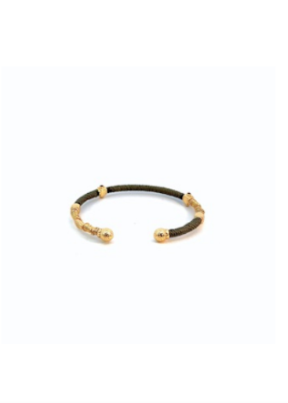 Gas Bijoux Zanzifull Bangle Bracelet - Kaki