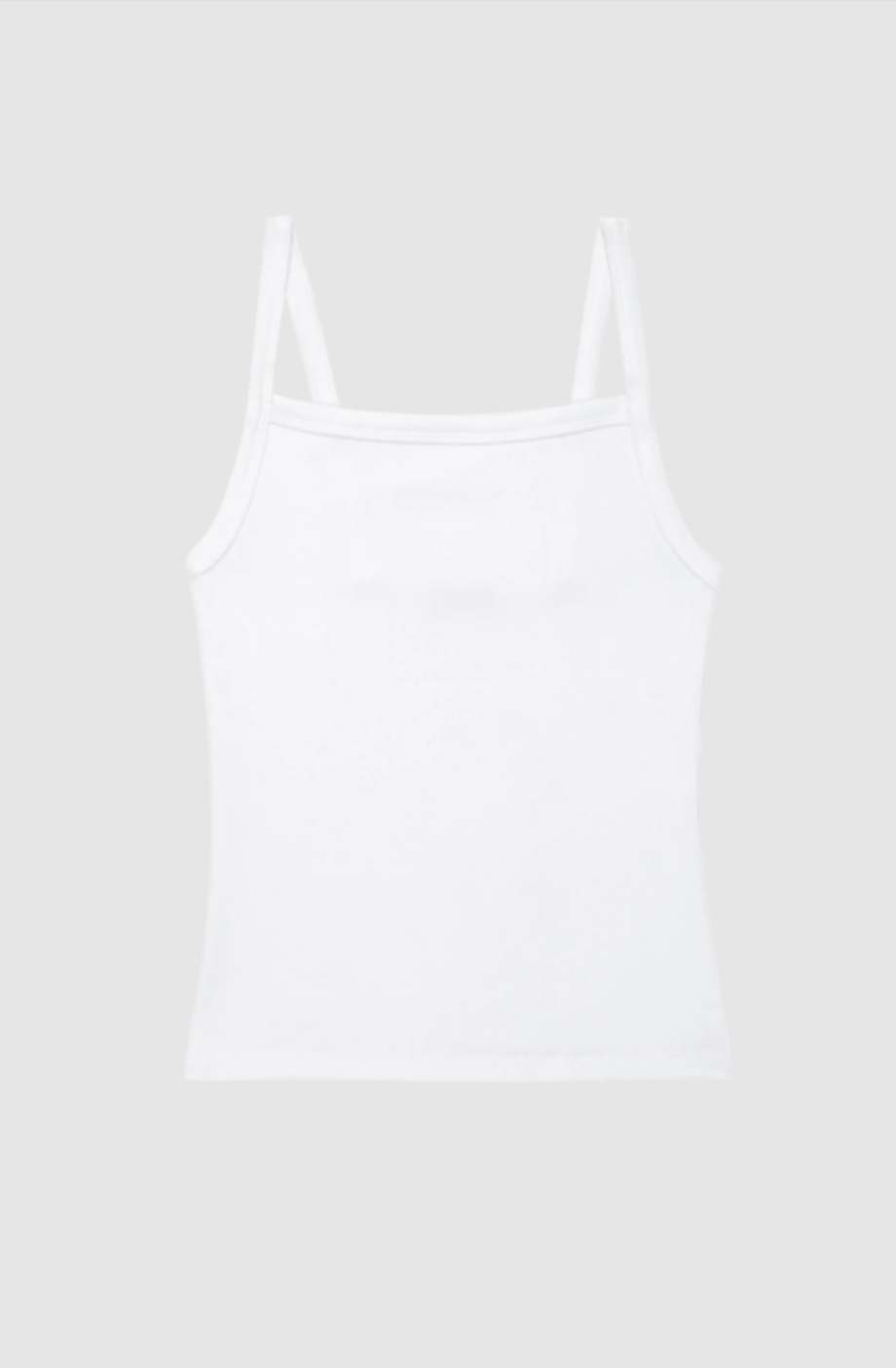 Donni Baby Rib Square Neck Tank - Powder