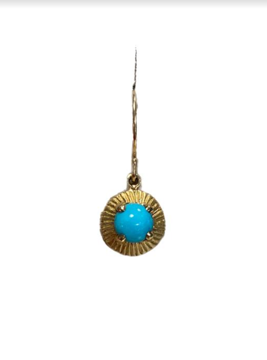 Jamie Joseph Sleeping Beauty Turquoise and Gold Earrings