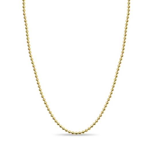 Chammomile 14K Solid Gold Ball Chain 16"/18" - Yellow Gold