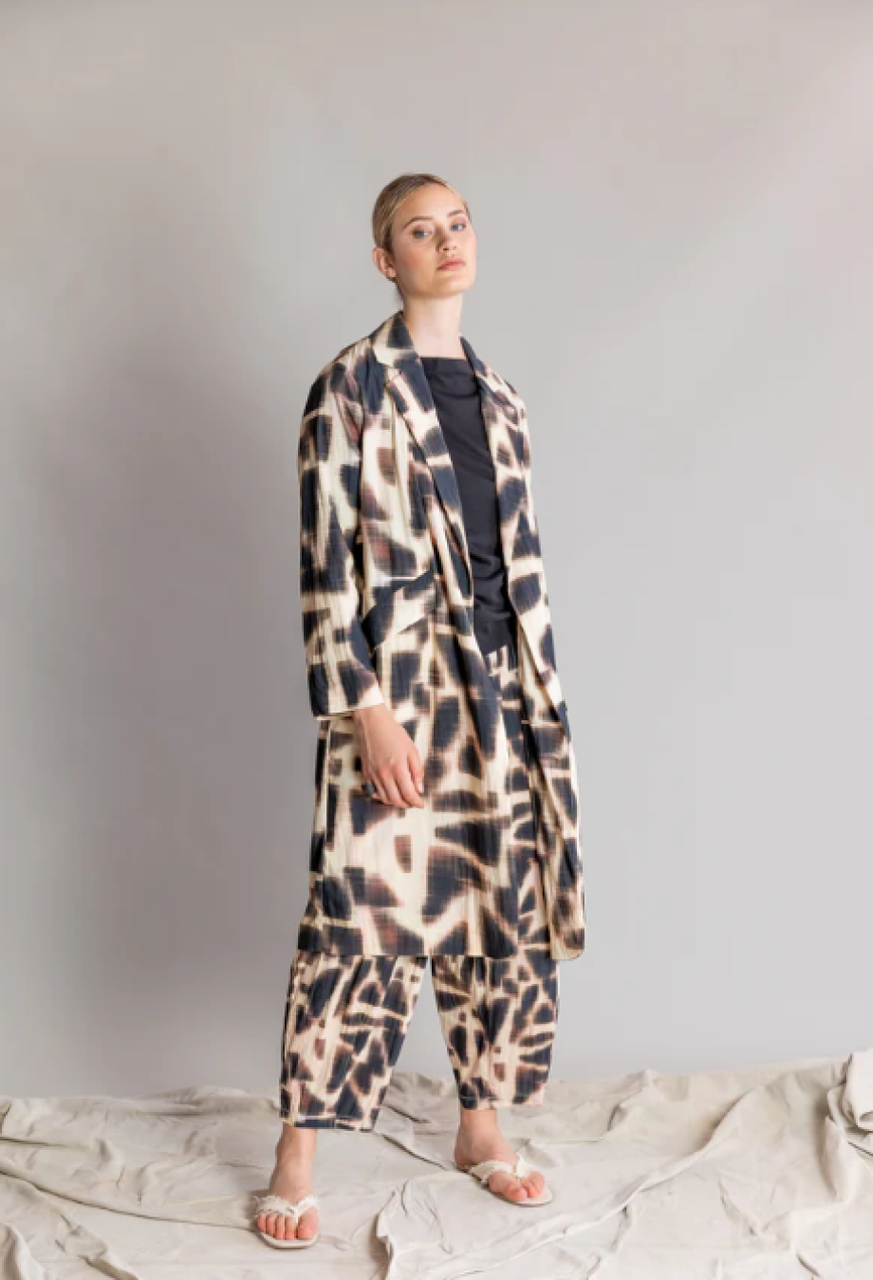 Psophia Giraffe Frock Coat - Brown