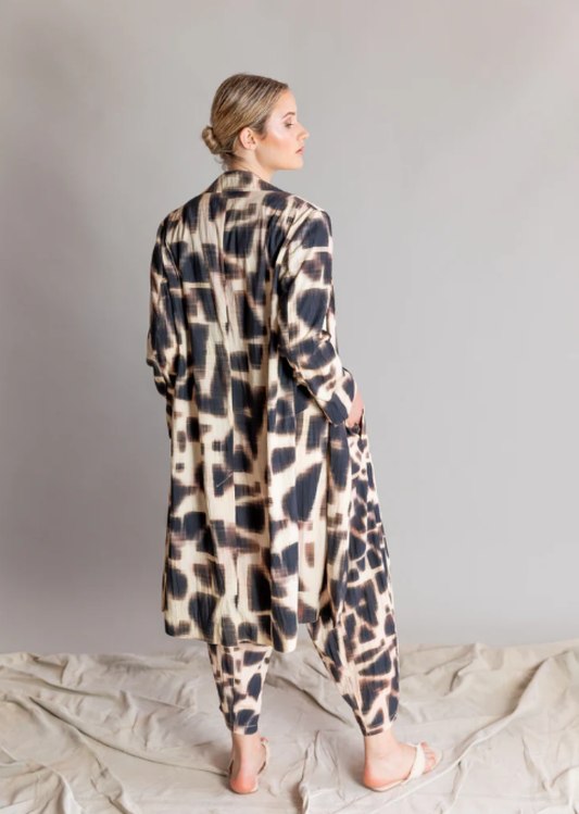 Psophia Giraffe Frock Coat - Brown