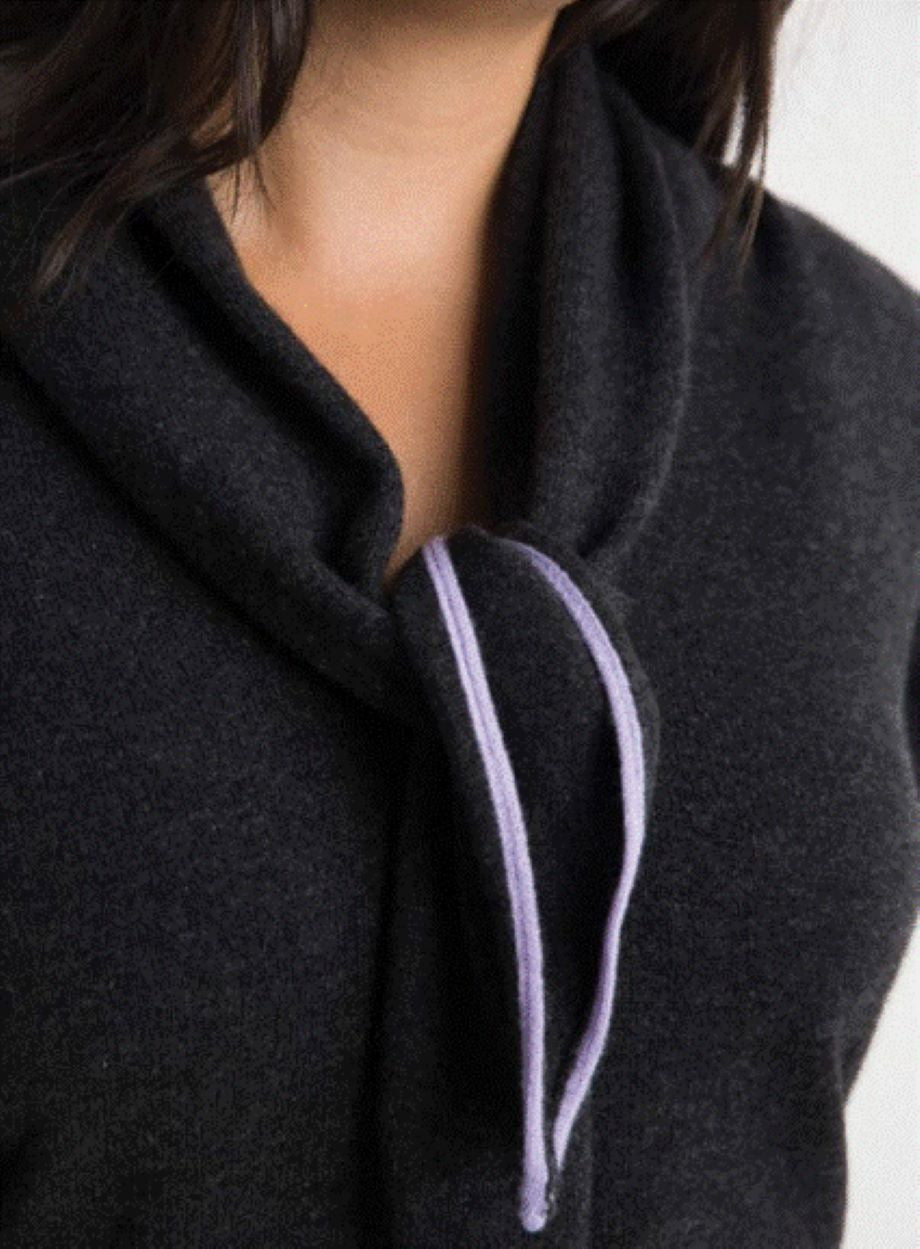 Stone V-Neck Cashmere Sweater - Anthracite