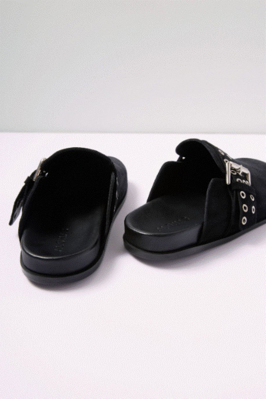 Alohas Halia Buckle Mule - Black