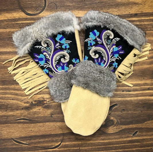 Astis Pickerel Long Cuff Suede Mitten - Tan