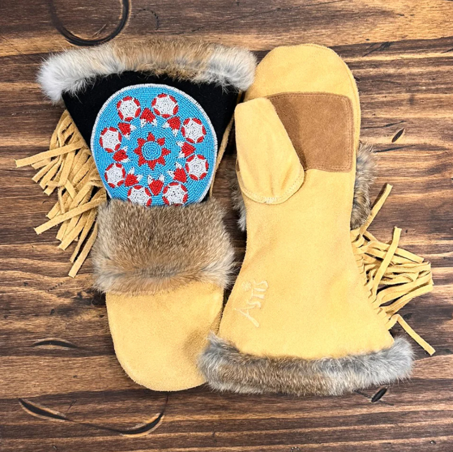 Astis Decateur Long Cuff Suede Mitten - Tan