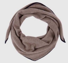 Stone Diamond Cashmere Scarf - Sand/Navy
