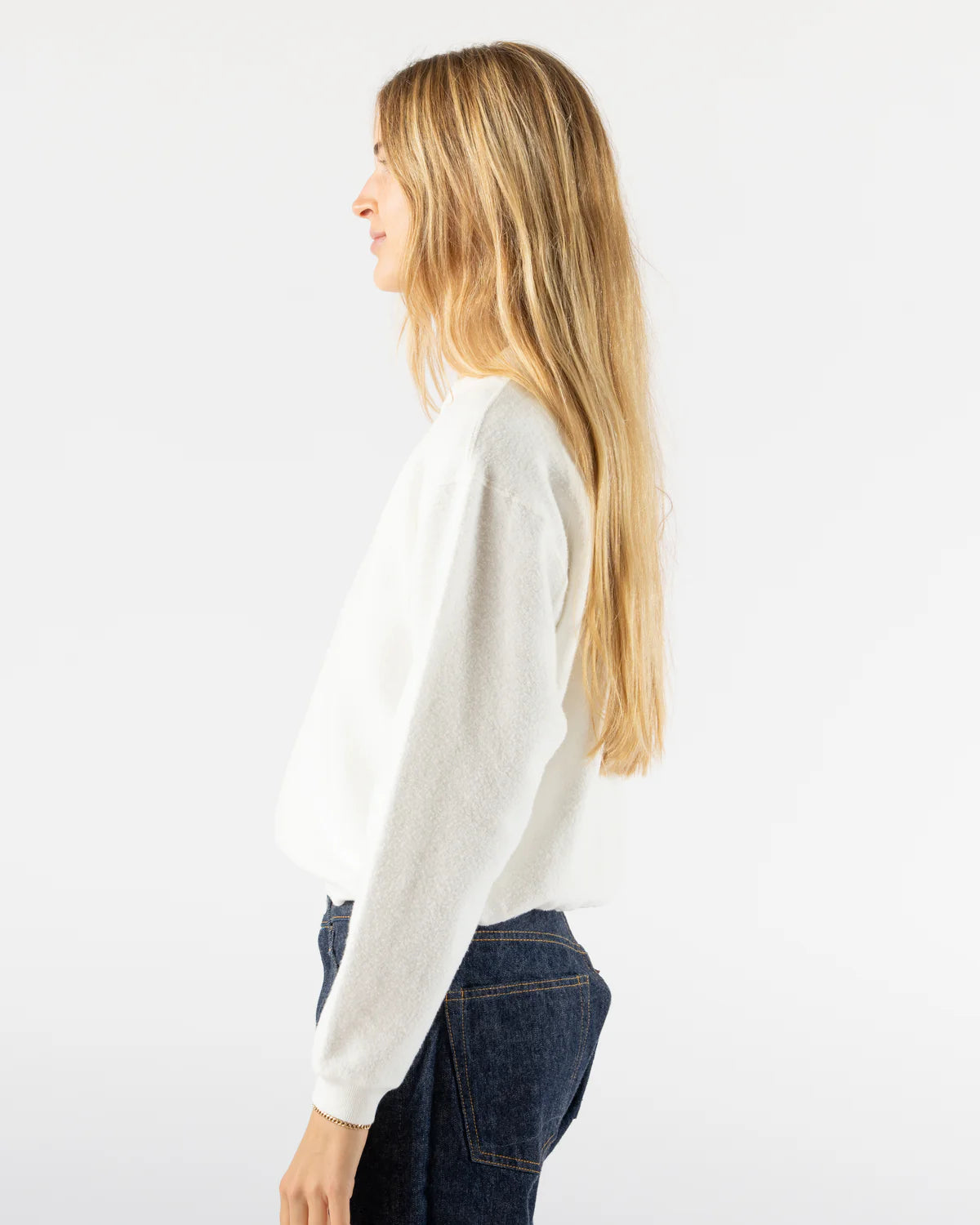 Sunray Hina Reverse Fleece Sweatshirt - Off-White