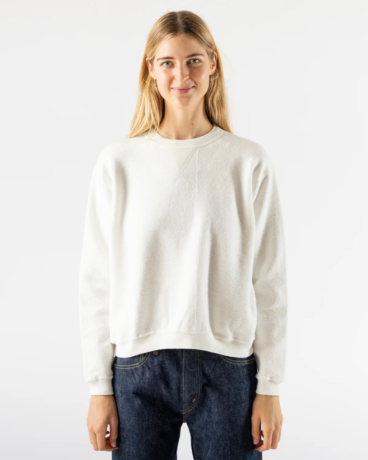 Sunray Hina Reverse Fleece Sweatshirt - Off-White