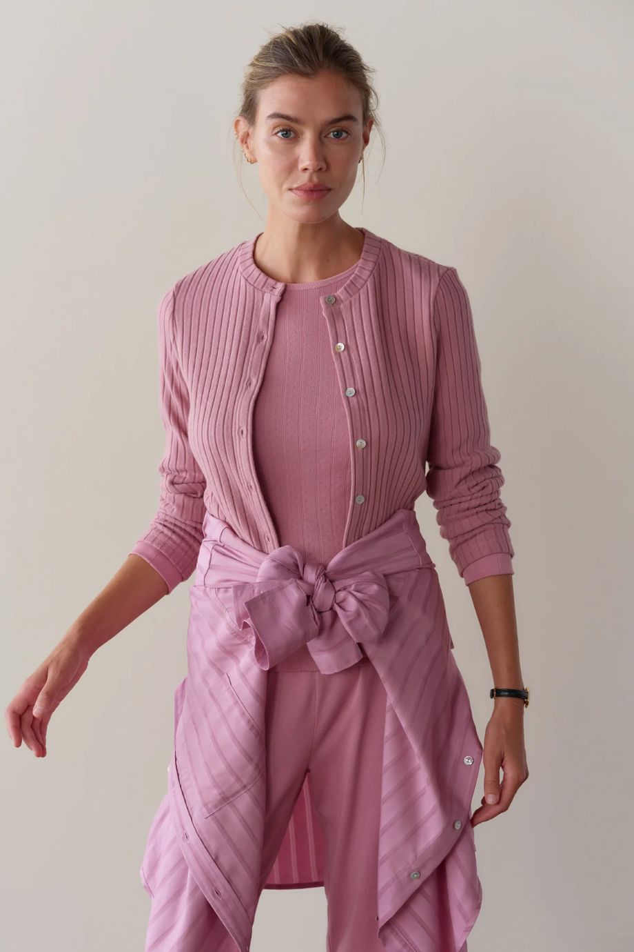 DONNI. Sweater Rib Cardigan - Roz