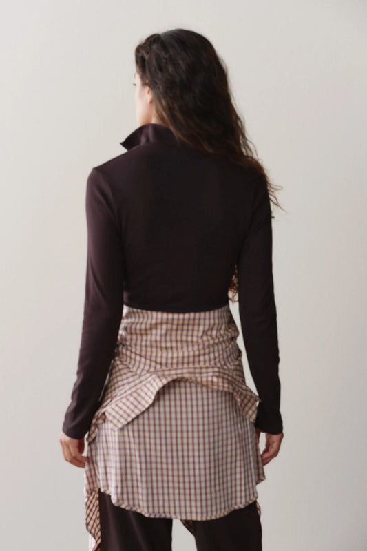 DONNI. Baby Rib Zip Up - Espresso