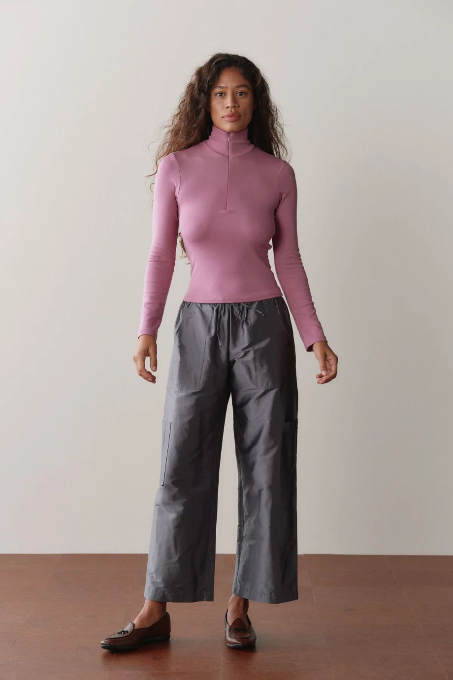 Donni Baby Rib Zip Up - Roz