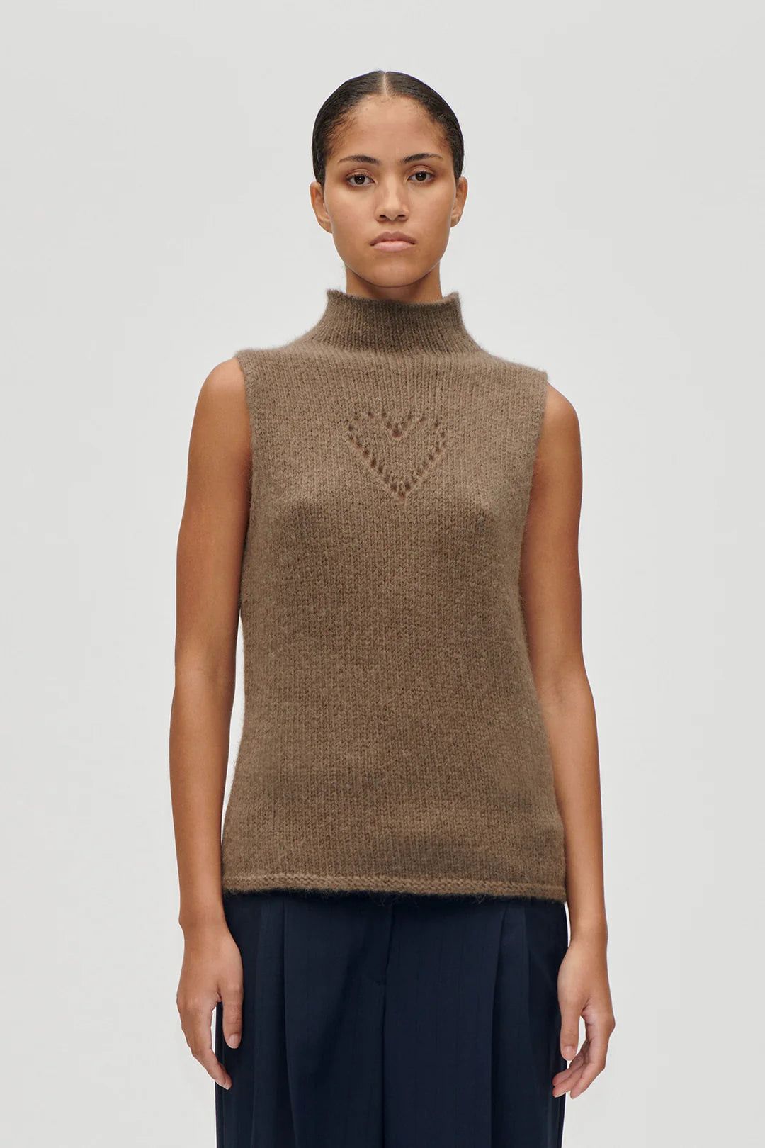 Stine Goya Turtleneck Vest - Heart